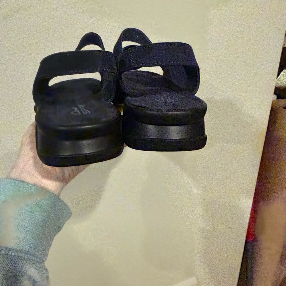 Black Strappy Sandals 9M - Picture 6 of 7